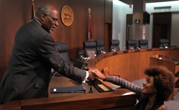 Ferguson protesters speak before St. Louis County Council